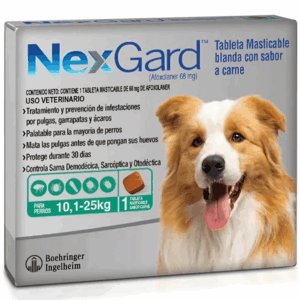 Antiparasitario Nexgard 10,1-25 kg