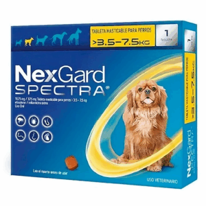 Antiparasitario Nexgard Spectra 3,5-7,5 kg